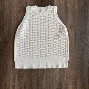 A New Day Ivory Knit Sweater Tank Top, women’s size small.